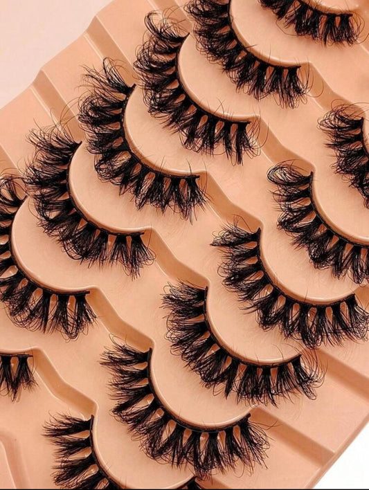 Pack of 7 D curl eyelashes